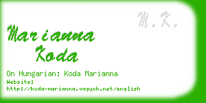 marianna koda business card